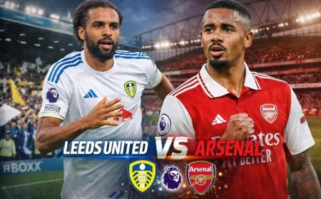 Leeds vs Arsenal Live Score, Tracker, Lineups, H2H, Prediction | EPL 2026