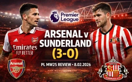 Arsenal v Sunderland (3-0) PL MW25 Review - 8.02.2026