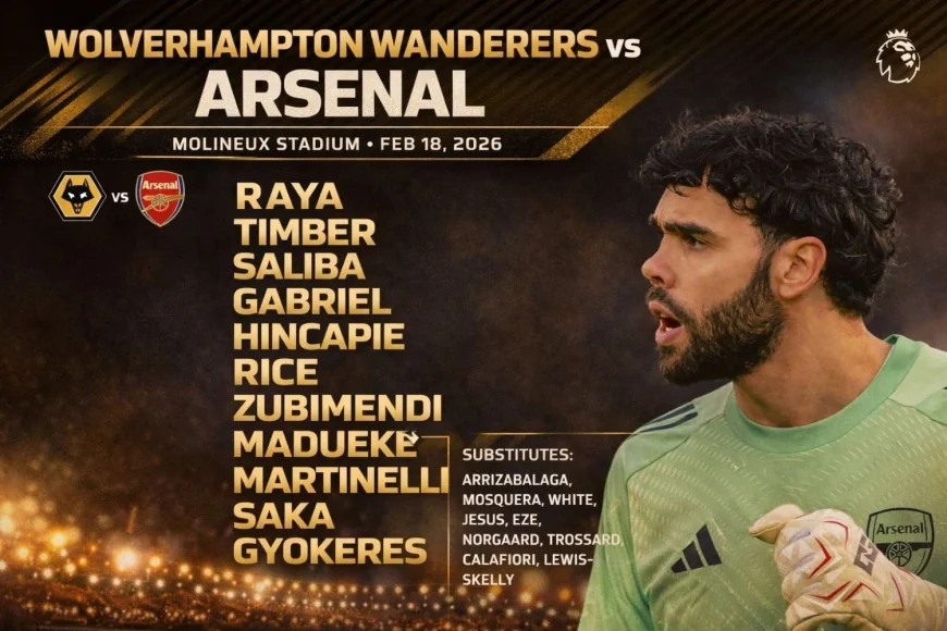 Arsenal Starting Linup Against Wolves
