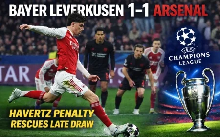 Bayer Leverkusen 1–1 Arsenal: Havertz Penalty Earns Late Draw | Champions League Result