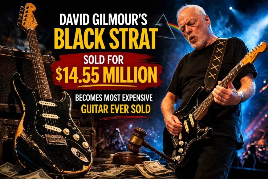 David Gilmour’s Legendary ‘Black Strat’ Sells for $14.55 Million – Most Expensive Guitar Ever