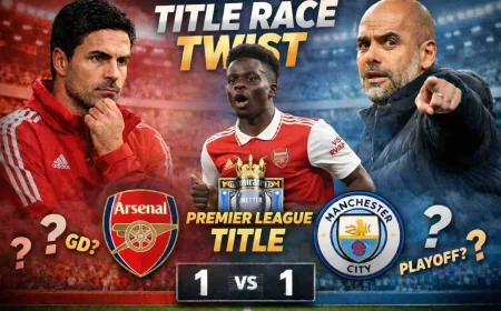 Arsenal vs Man City Title Race Explained: Who Wins If Points Are Equal?