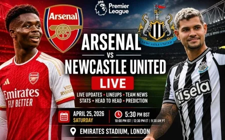 Arsenal vs Newcastle United LIVE Updates, Lineups, Team News & Prediction | Premier League 2026
